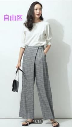 美品✨ 自由区 七分袖 麻ブラウス 25300円→5000円 - メルカリ