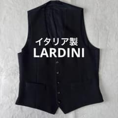 美品 ラルディーニ イタリア製 ウール ジレ 48 黒 ベスト セットアップ 美品 ラルディーニ イタリア製 ウール ジレ 48 黒 ベスト セットアップ