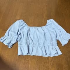 H&M 半袖ブラウス ライトブルー XLのサムネイル