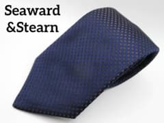 Seaward&Stearn シーワード＆スターン ネクタイ ドット柄 ネイビー