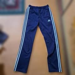 adidas ジャージ ズボン ストライプ 紺 ネイビー 緑 グリーン - 4