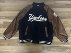 Perushu Yankees スタジャン ネイビー/ブラウン - メルカリ
