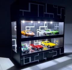 1/64展示10台可能・幾何学底目地・2層式ディスプレーBOX / ネオジオラマ 1/64展示10台可能・幾何学底目地・2層式ディスプレーBOX / ネオ