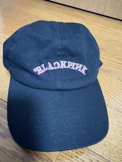 BLACKPINK 刺繍ロゴ キャップ 黒　ブラックピンク　K-pop アイドルのサムネイル
