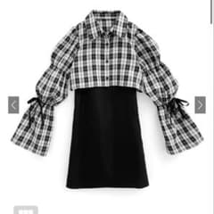 GRL 2Wayチェック柄シャツ×ミニキャミワンピースセット[tg759]のサムネイル