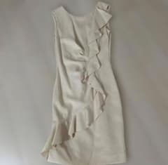 エミリオプッチ フリルノースリーブひざ丈ワンピース オフホワイト34