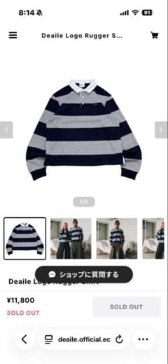 Deaile Logo Rugger Shirt ラガーシャツのサムネイル