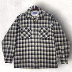 『スペシャル』60s オンブレシャドーチェック ボード シャツ ブラック 50s スペシャル PENDLETON オンブレ シャドーチェック ボードシャツ