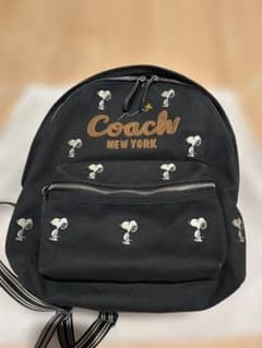 COACH x PEANUTS リュック スヌーピー ブラックのサムネイル