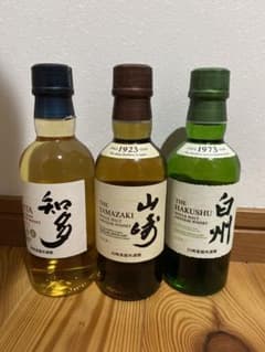 山崎白州知多180ml3本セット飲み比べ - メルカリ