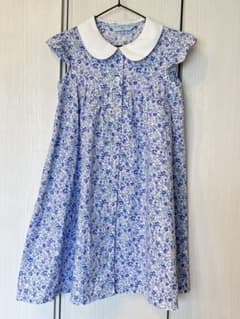 CHOPIN 丸襟 ワンピース 花柄 130cm 綿100% 前開きのサムネイル