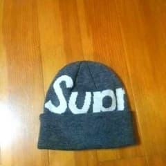 SUPREME Big Logo Beanie グレー  美中古のサムネイル