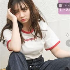 アプレジュール   アソート刺繍リンガーTシャツのサムネイル