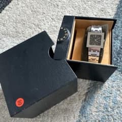 BVLGARI スクエアフェイス ブラックウォッチ - メルカリ