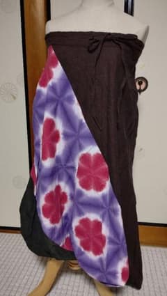 ミルッヒ様専用♪花音♪SOU・SOU サルエルパンツ 富士 たばた絞り Lのサムネイル