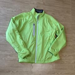 蛍光グリーン フルジップ ウィンドブレーカー