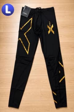 新品未使用 2XU メンズ スポーツタイツ ゴールドLサイズのサムネイル