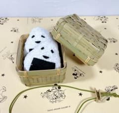 おにぎり2個サイズの竹製おにぎり籠/お弁当箱★ハンドメイド★のサムネイル