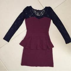 ゆうこ様専用！muse muse ペプラムワンピースMのサムネイル