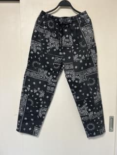 バンダナ柄 シェフパンツ黒白のサムネイル