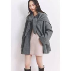 FRAY ID マフラー付ノーカラーリバーミドルコート - メルカリ
