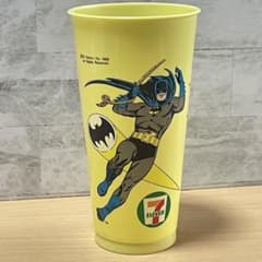 バットマン スパイダーマン セブンイレブン コカ・コーラ カップセット 希少】バットマン セブンイレブン コカコーラ プラカップ 1988年
