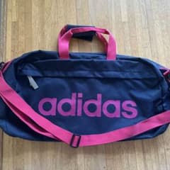 adidas ボストンバッグ ネイビー/ピンク✨️のサムネイル