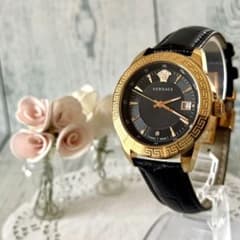 希少】VERSACE ヴェルサーチ 腕時計 メデューサ IAQ ゴールド 黒 
