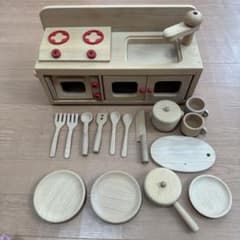 ミニキッチンセット★おままごと★木製おもちゃのだいわのサムネイル