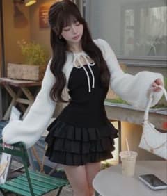 Darich ティアードフリルミニワンピース BLK ブラック 黒 FL - メルカリ