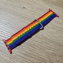【美品】純正 Apple Watch band 42mm レインボーのサムネイル