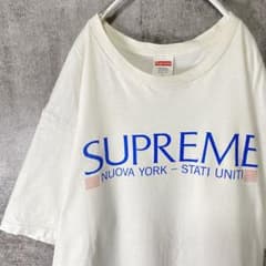 Supreme Tシャツ ホワイト L センターロゴ ゆるだぼ 定番◎ - メルカリ