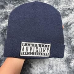 PARENTAL ADVISORY ニット帽 ビーニー ネイビーのサムネイル