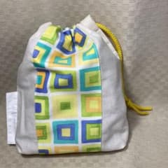 コップ袋　幾何学模様　片開きのサムネイル