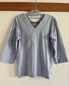 SOU・SOU 抜襟ジバン　七分袖　Vネック カットソー 水色のサムネイル