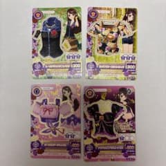 アイカツ トップスカード 紫吹蘭　トップス　4枚セットのサムネイル