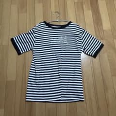 X-girl ボーダー Tシャツ ブラック ホワイトのサムネイル