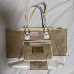 COACHトートバッグ ベージュ ホワイトのサムネイル