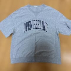 OPEN FEELING ロゴプリント 半袖Tシャツ グレーのサムネイル