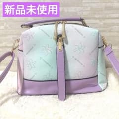 【新品未使用】花柄グラデーションハンドバッグ パープル ピンクのサムネイル