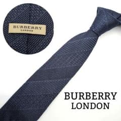 BURBERRY LONDON ネクタイ ソリッド ネイビーのサムネイル