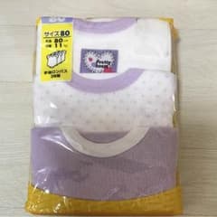 新品未使用★半袖ロンパース 3枚組 パープルのサムネイル