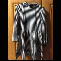 【いづみ様専用】レトロガール ハイネックボーダーワンピースのサムネイル