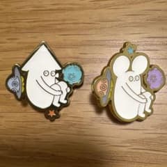 はじめまして松尾です。ピンズコレクション2個セット　イカ　ネズミのサムネイル