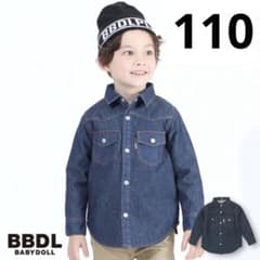 BABYDOLL 内ボアデニムシャツ 110cmのサムネイル