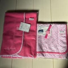 新品⭐︎ ミキハウス　ポータブルケープ　おくるみ　ブランケット　おでかけマットのサムネイル