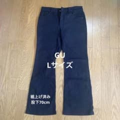 GU ミドルライズ フレアジーンズ ブラックのサムネイル