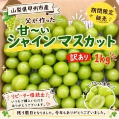 山梨県甲州市産 シャインマスカット 訳あり 1kgのサムネイル