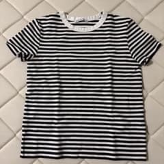 ZARA ボーダー 半袖Tシャツ ホワイト×ブラック Sのサムネイル