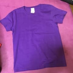 新品未使用 パープル 無地Tシャツのサムネイル